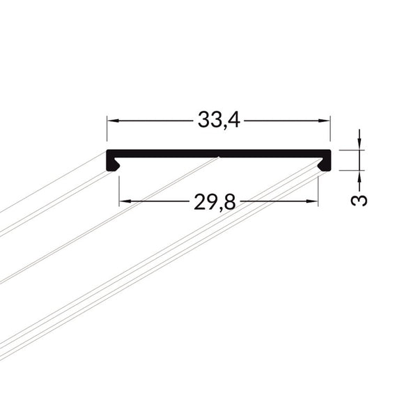 Lišta černá KM79-C 2M
