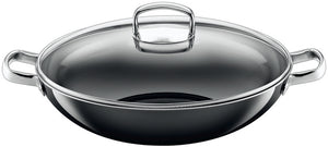 Pánev wok 00462728 určena pro použití na varné desce Bosch Siemens