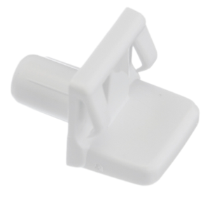 Držák 00165789 určen k upevnění skleněné police v chladničce Bosch Siemens