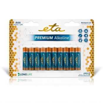 ETA LR03 alkalická baterie PREMIUM ALKALINE blistr 10ks AAA
