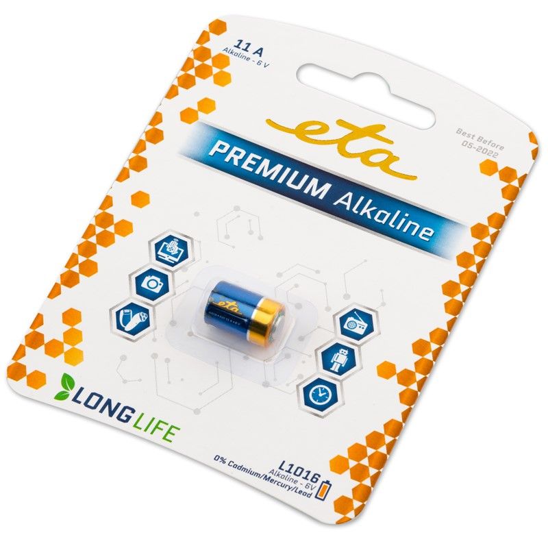 ETA alkalická baterie PREMIUM blistr 1ks 11A