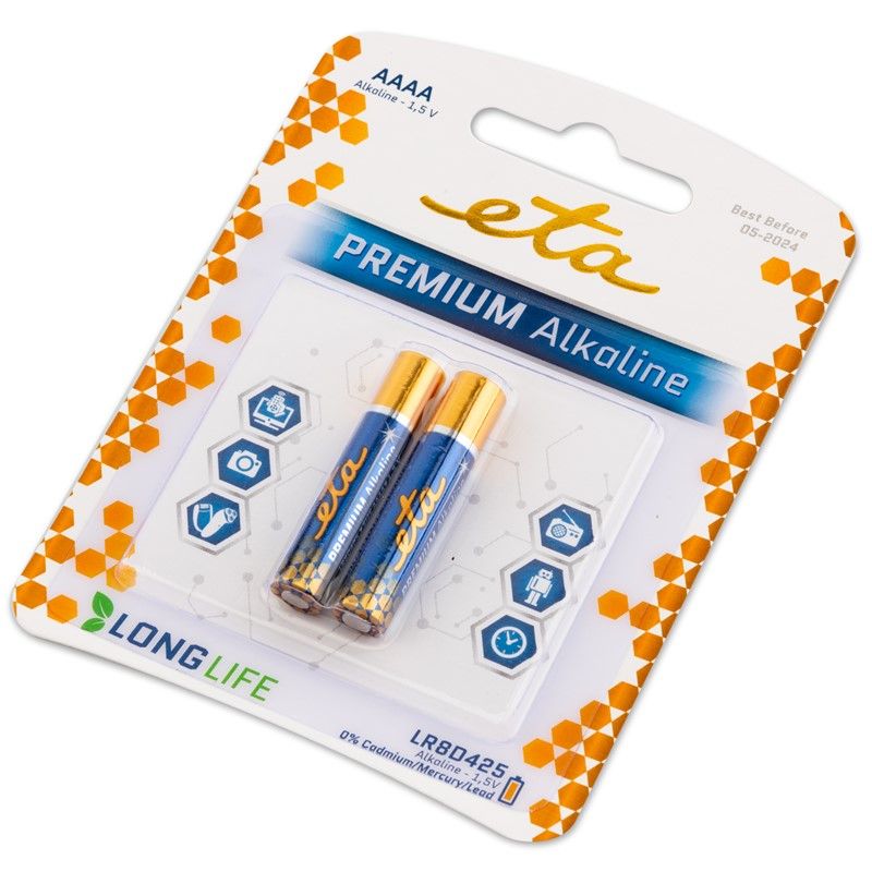 ETA alkalická baterie PREMIUM blistr 2ks AAAA