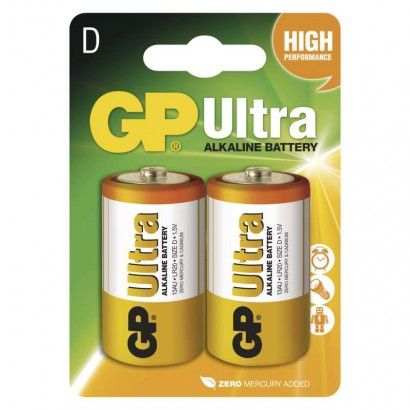 GP R20 alkalická baterie Alkaline Ultra D velké mono bl.
