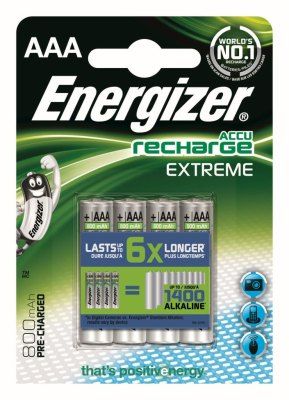 Energizer HR03 800 baterie nabíjecí mikrotužka sada 4 kusy AAA / - mAh EXTREME