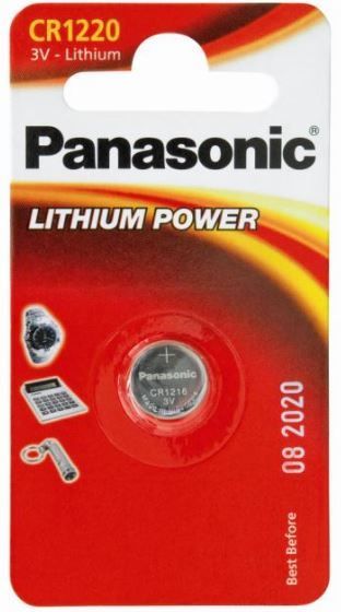 Panasonic knoflíková baterie Lithium CR 1220