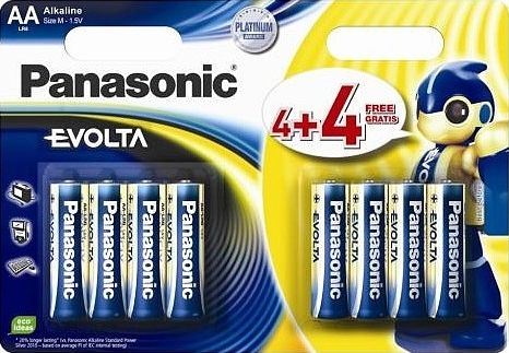 Panasonic AA/R06 baterie EVOLTA blistr 4+4 ks alk.