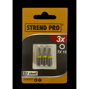 Bit Strend Pro S2 torx TX15 určený pro utahování šroubů a obsahu3 kusy
