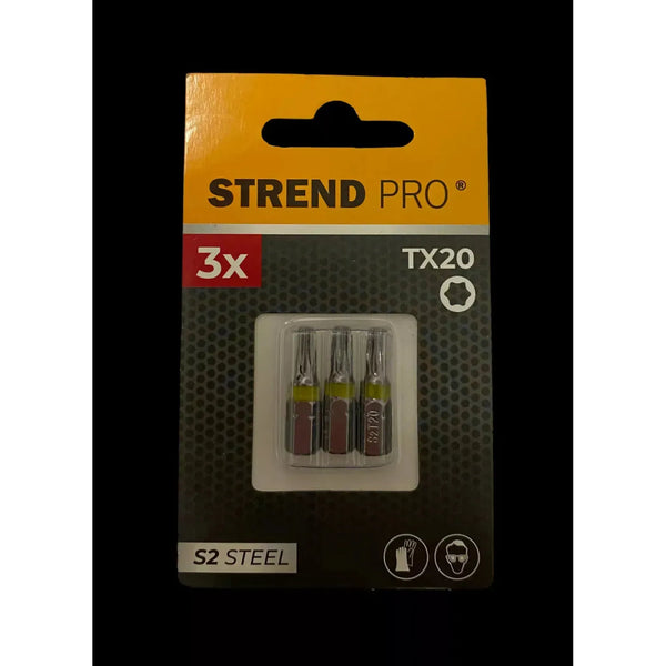 Bit S2 torx TX20 náhradní díl značky Strend Pro v sadě 3 ks
