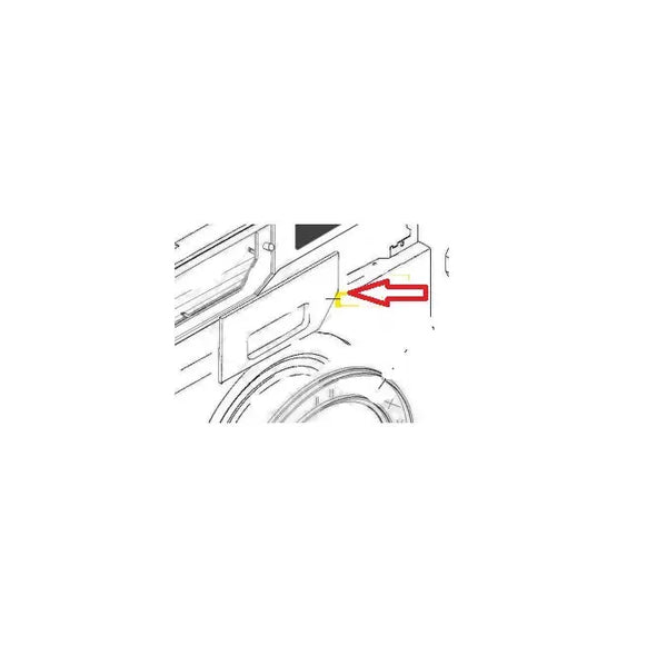 Čelo násypky CAN43015023 pro dávkování pracích prostředků do pračky Candy Hoover