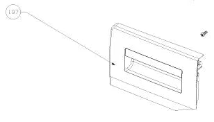 Čelo násypky pracích prostředků 1912014094 pro dávkování přípravku do praček Beko Blomberg