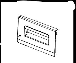 Čelo násypky 1912504167 určeno pro dávkování pracích prostředků do praček Beko Blomberg