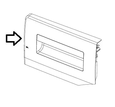 Čelo násypky 1912014004 pro dávkování pracích prostředků do pračky Beko Blomberg