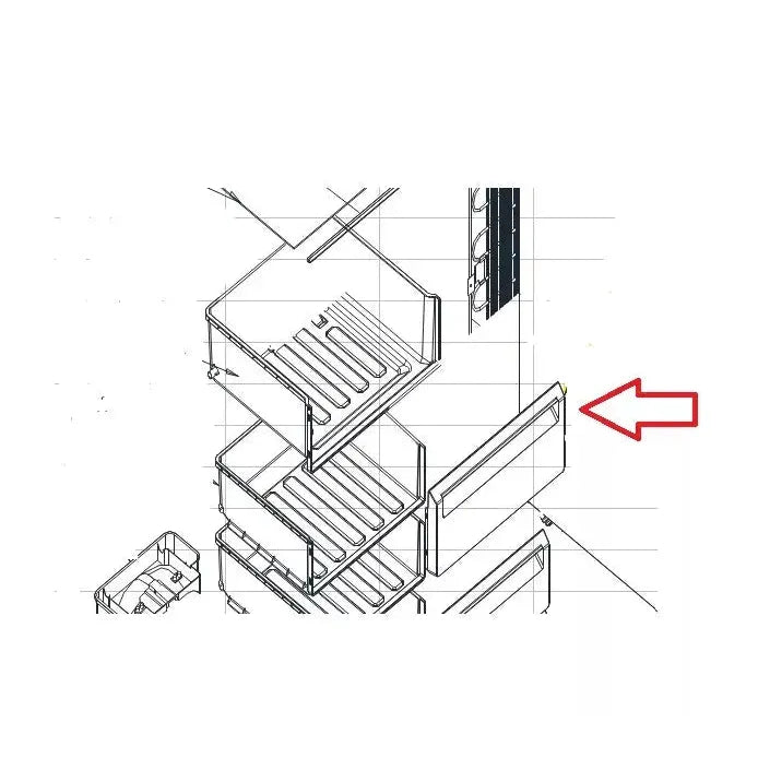 Čelo šuplíku 20122030481 náhradní díl pro chladničku Philco