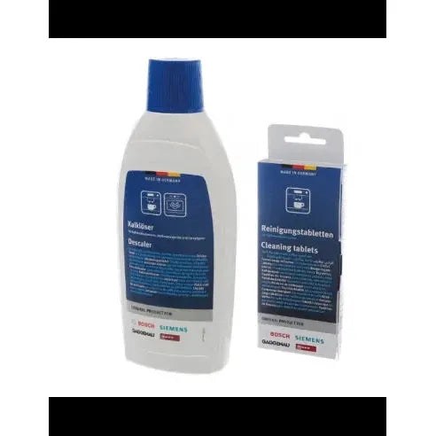 Čisticí tablety a odvápňovací roztok BSH00311981 pro čištění a odvápnění kávovarů Bosch Siemens