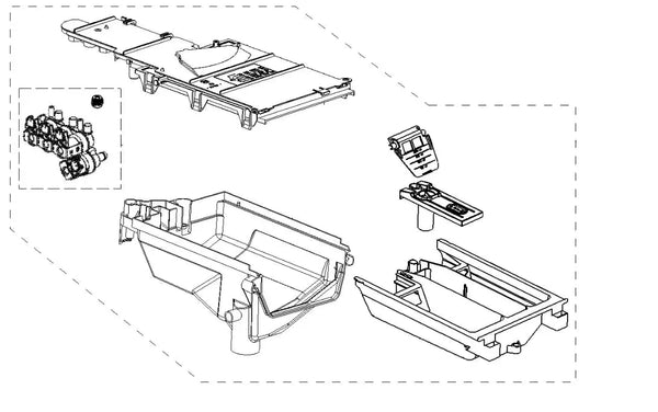 Dávkovač BSH11049330 určen pro dávkování pracích prostředků do praček Bosch Siemens