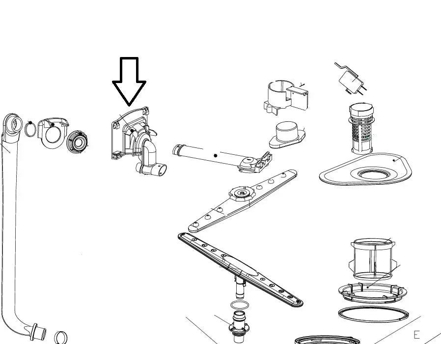Držák AS0007339 náhradní díl pro přívod vody v myčce nádobí Fagor Brandt