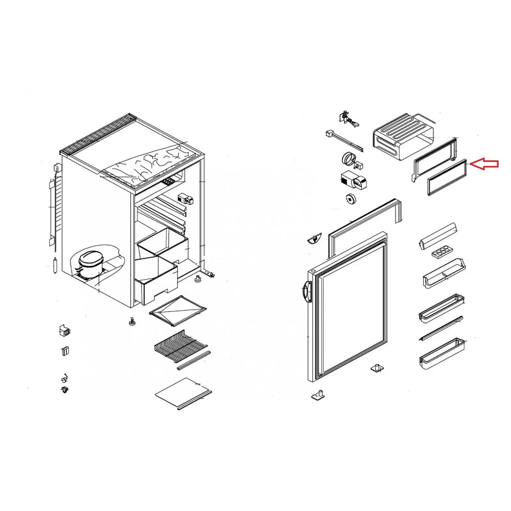 Dveře výparníku 481944099783 náhradní díl pro chladničky Whirlpool Indesit