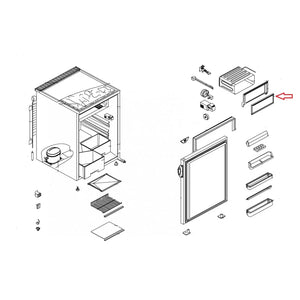 Dveře výparníku 481944099783 náhradní díl pro chladničky Whirlpool Indesit