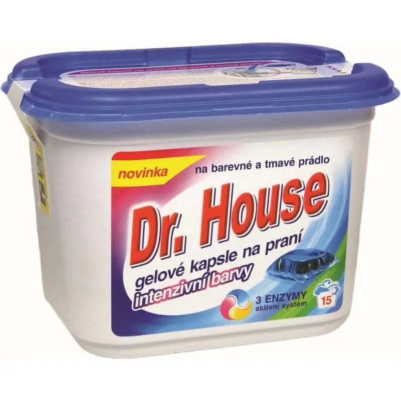 Tablety gelové určeny pro praní barevného prádla značky Dr House 15 ks