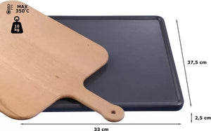 Pečicí kámen BSH00577535 určen pro pečení pizzy v pečicí troubě Bosch a Siemens 330x375x25 mm