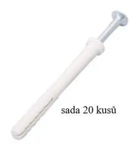 Hmoždinka zatloukací NHH náhradní díl 6x40 mm sada 20 kusů