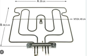 Topné těleso 2035234000 pro ohřev vody v troubě Ego