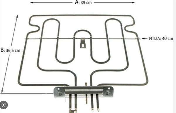 Topné těleso 2035234000 pro ohřev vody v troubě Ego