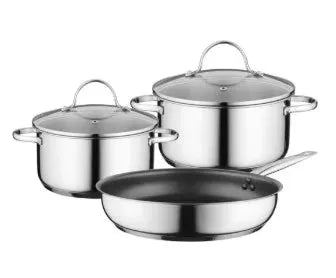 Sada hrnců BSH17004096 příslušenstvím pro indukční varnou desku Bosch obsahu3 ks nádobí