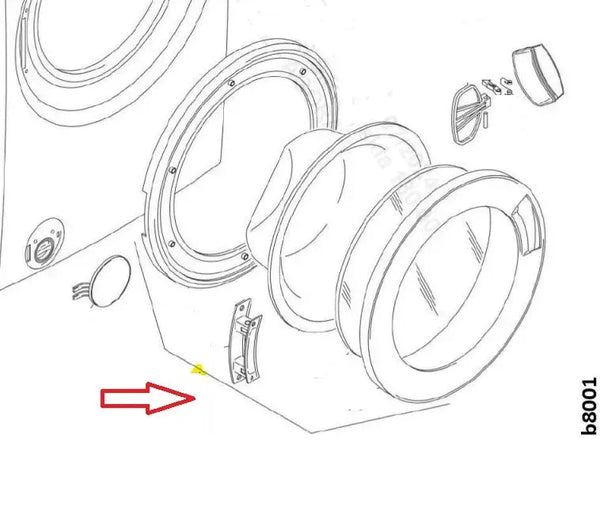 Dveře CAN70004298 náhradní díl pro pračku Candy Hoover