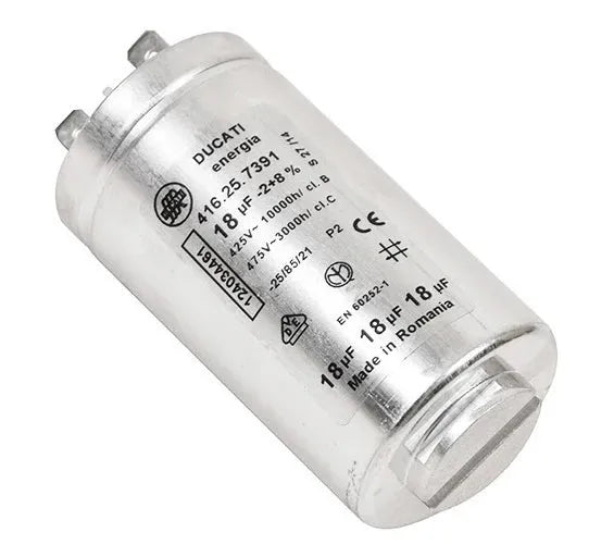 Kondenzátor 1240344612 náhradní díl pro pračky AEG Electrolux Zanussi 18 uF