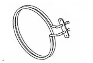 Topné těleso 488000652977 určené pro ohřev vody v pečicí troubě Whirlpool 1800W