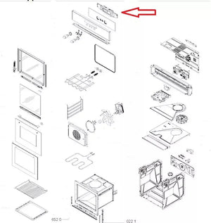 Displej 481213038759 náhradní díl pro pečicí troubu Whirlpool určený k výměně ovládacího panelu