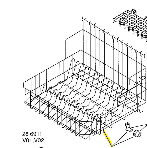 Koš BSH00286907 pro ukládání příborů v myčce nádobí Bosch Siemens