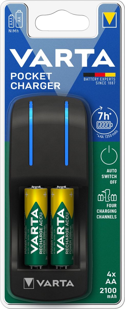 VARTA nabíječka baterií POCKET+4R6 2100 7hodin
