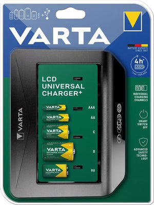 VARTA 9V nabíječka baterií 9V Universal 1-4 AA AAA C D 1x USB 4hodiny