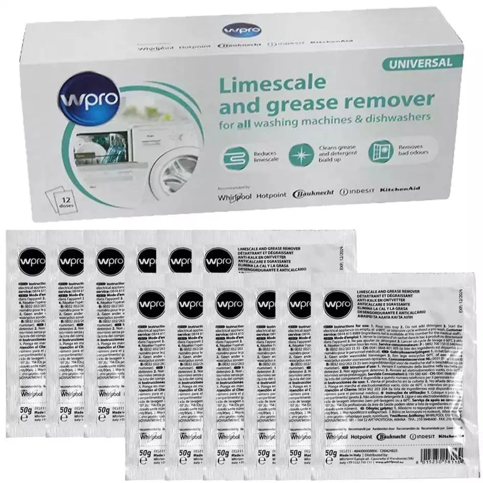 Odvápňovač a odmašťovač 484000008813 určený k odvápnění a odmaštění praček Whirlpool Indesit