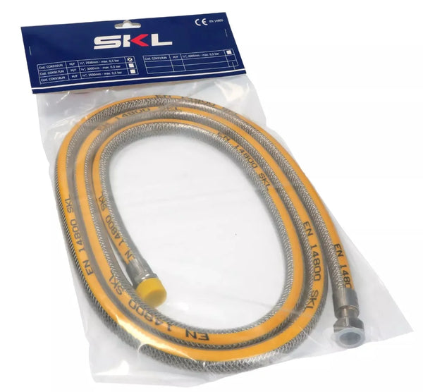 8517521591068 Hadice 2500mm 1/2' M/F pro přívod plynu k plynovému spotřebiči