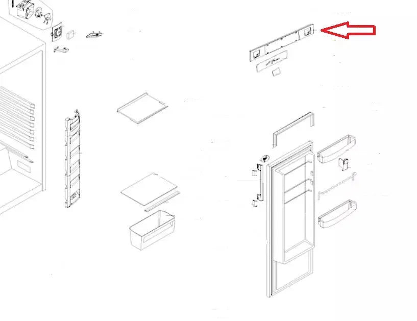 Ovládací panel 481010503457 pro ovládání chladničky Whirlpool Indesit
