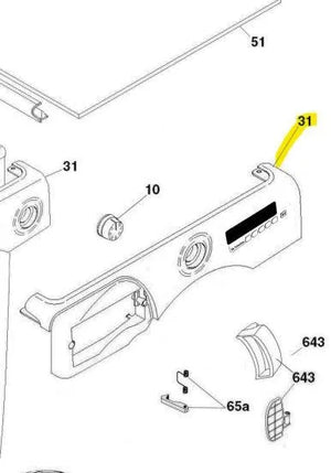 Panel CAN45318871 ovládací prvek pro pračku Candy Hoover