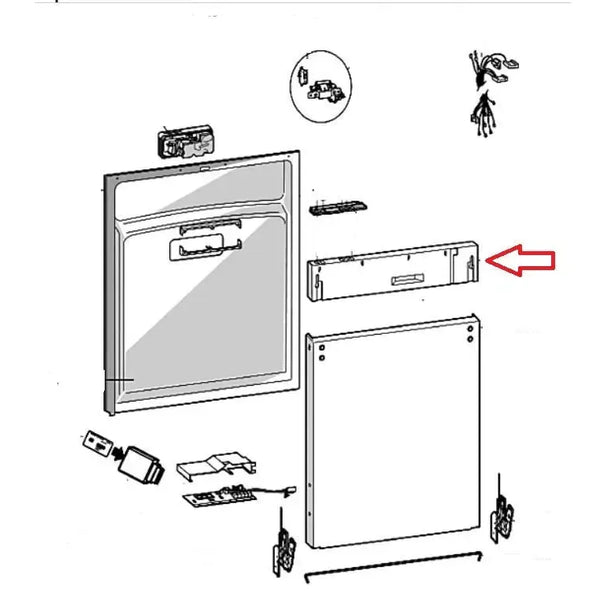 C00345344 Panel ovládací část pro myčku nádobí Whirlpool Indesit
