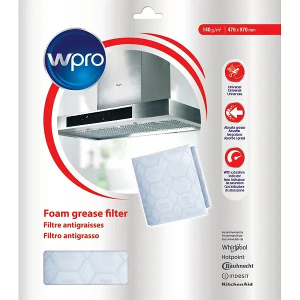 Filtr 484000008526 určen pro odsavač par Whirlpool rozměr 970 x 470 mm