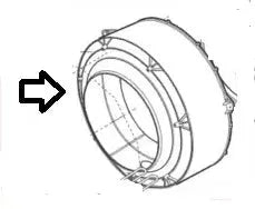Přední díl vany ACQ90597907 náhradní díl pro pračky LG