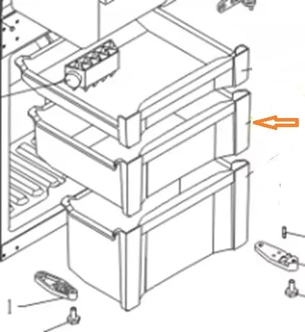 Šuplík GOR196393 náhradní díl pro mrazničky a lednice GorenMora 435x365x190 mm