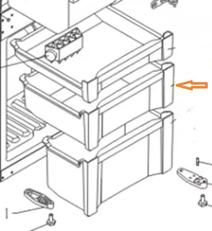 Šuplík GOR196393 náhradní díl pro mrazničky a lednice GorenMora 435x365x190 mm