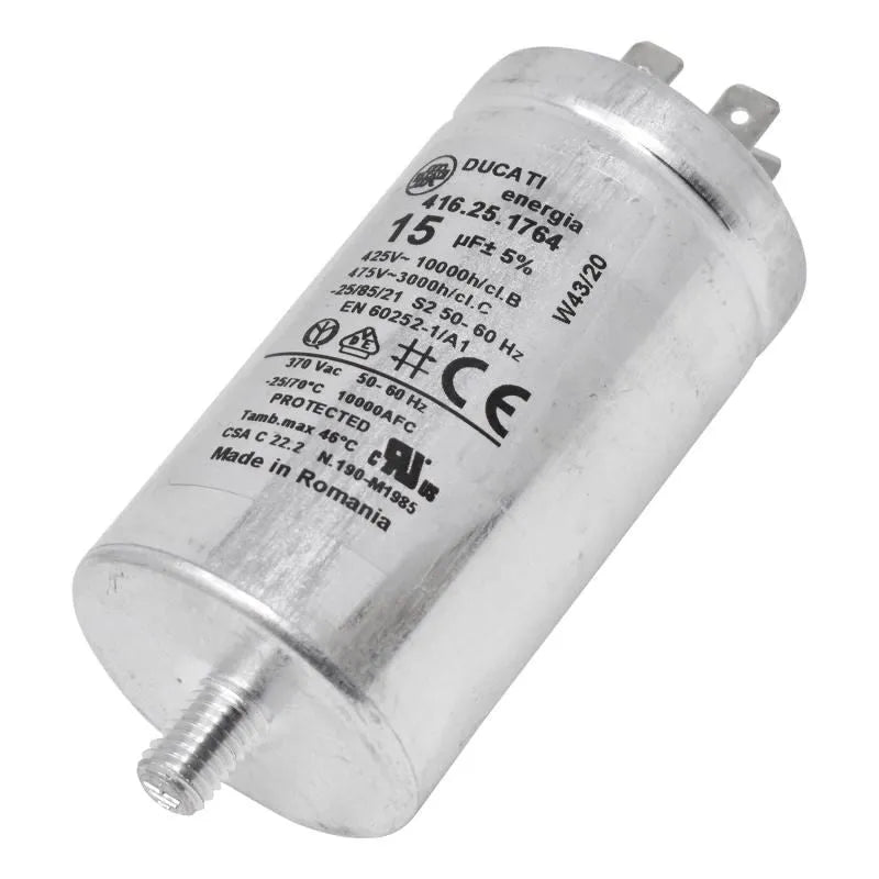 Kondenzátor CAN41043444 náhradní díl pro pračky a sušičky Candy Hoover 15µF