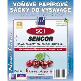 Sáčky SC1 náhradní díl pro sběr prachu ve vysavačích Jolly třešeň