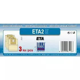 Sáčky ETA 2 E náhradní díly pro vysavače značky Jolly sada 3 ks