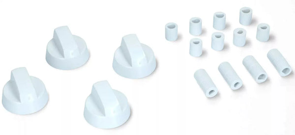 Ovládací knoflíky KSM501UNI náhradní díly pro troubu sada 4 ks 6 až 8 mm