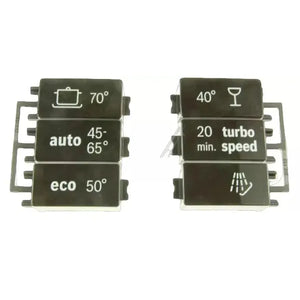 Sada tlačítek BSH00621615 náhradní díl pro myčku nádobí Bosch Siemens hnědá 6 ks