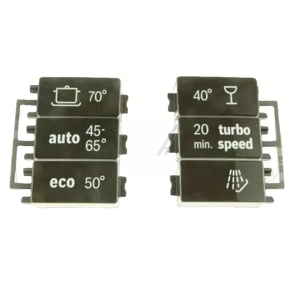 Sada tlačítek BSH00621615 náhradní díl pro myčku nádobí Bosch Siemens hnědá 6 ks